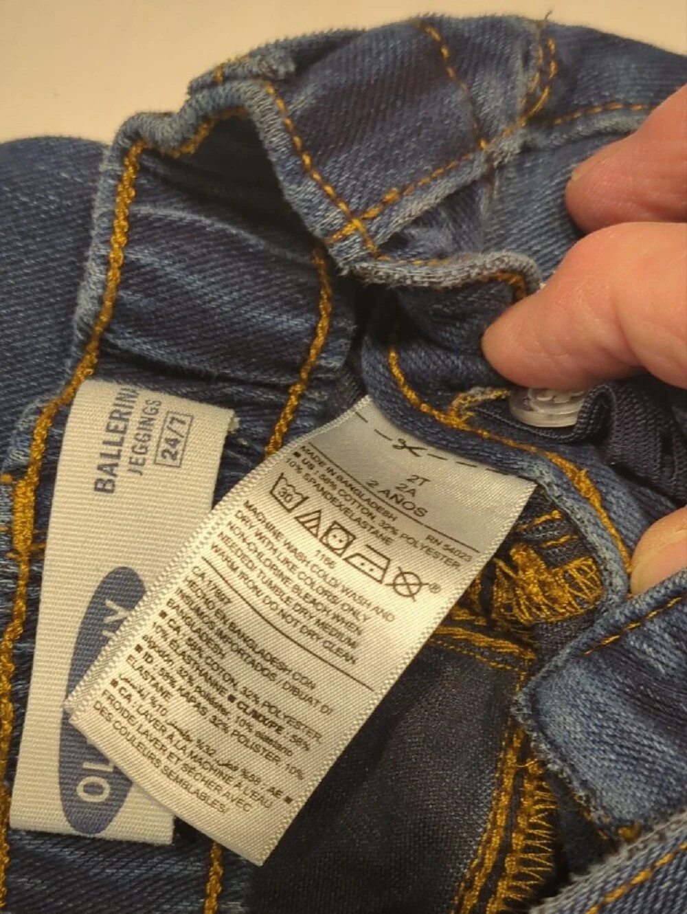 Old Navy Kids Stretch Denim Jeggings - Light Blue & Dark Blue